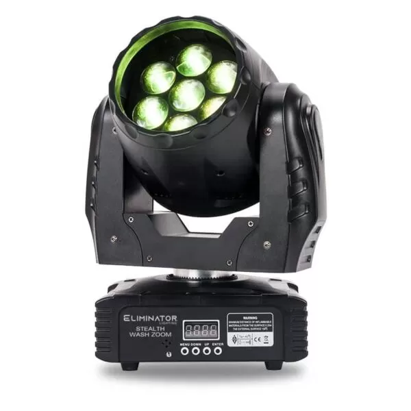 Eliminator Stealth Wash Zoom - 7x12W LED Wash Moving Head with DMX